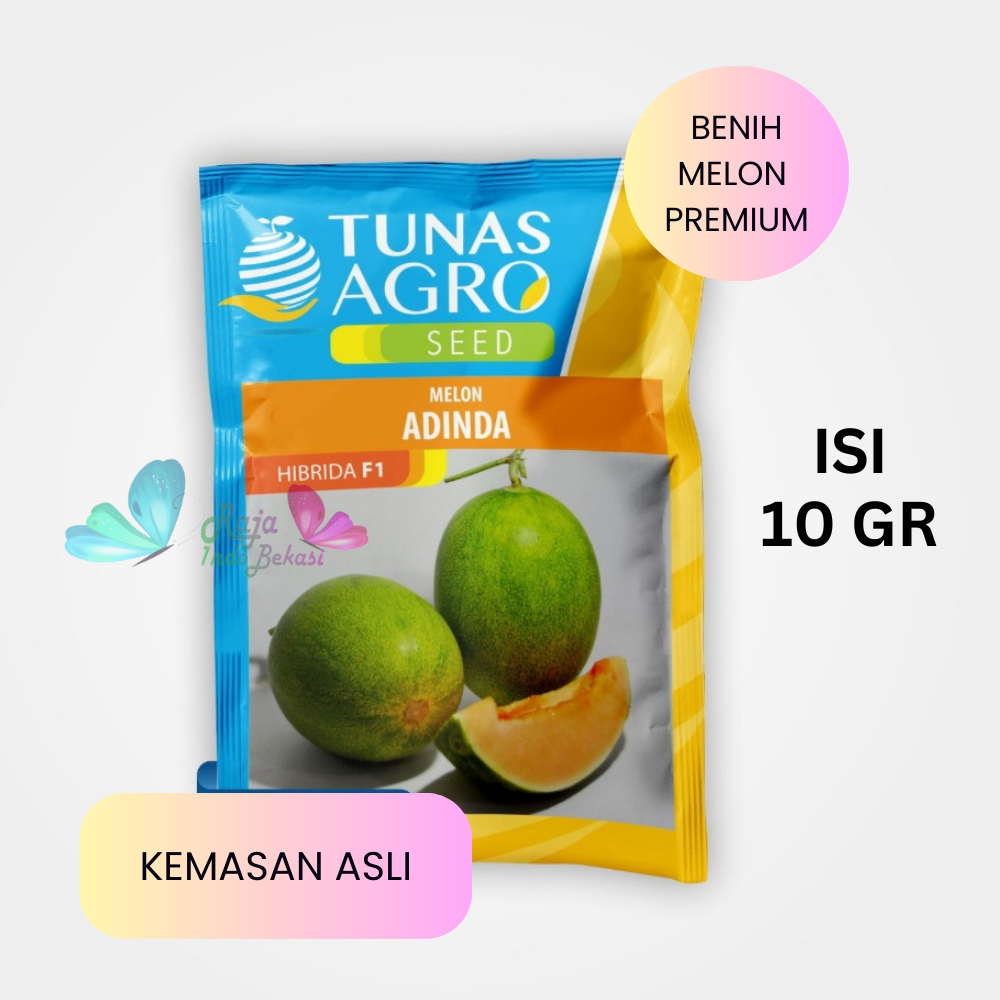 KEMASAN ASLI Biji Benih MELON ADINDA F1 Ori Eksklusif TUNAS AGRO - Bibit Melon Hijau daging Orange
