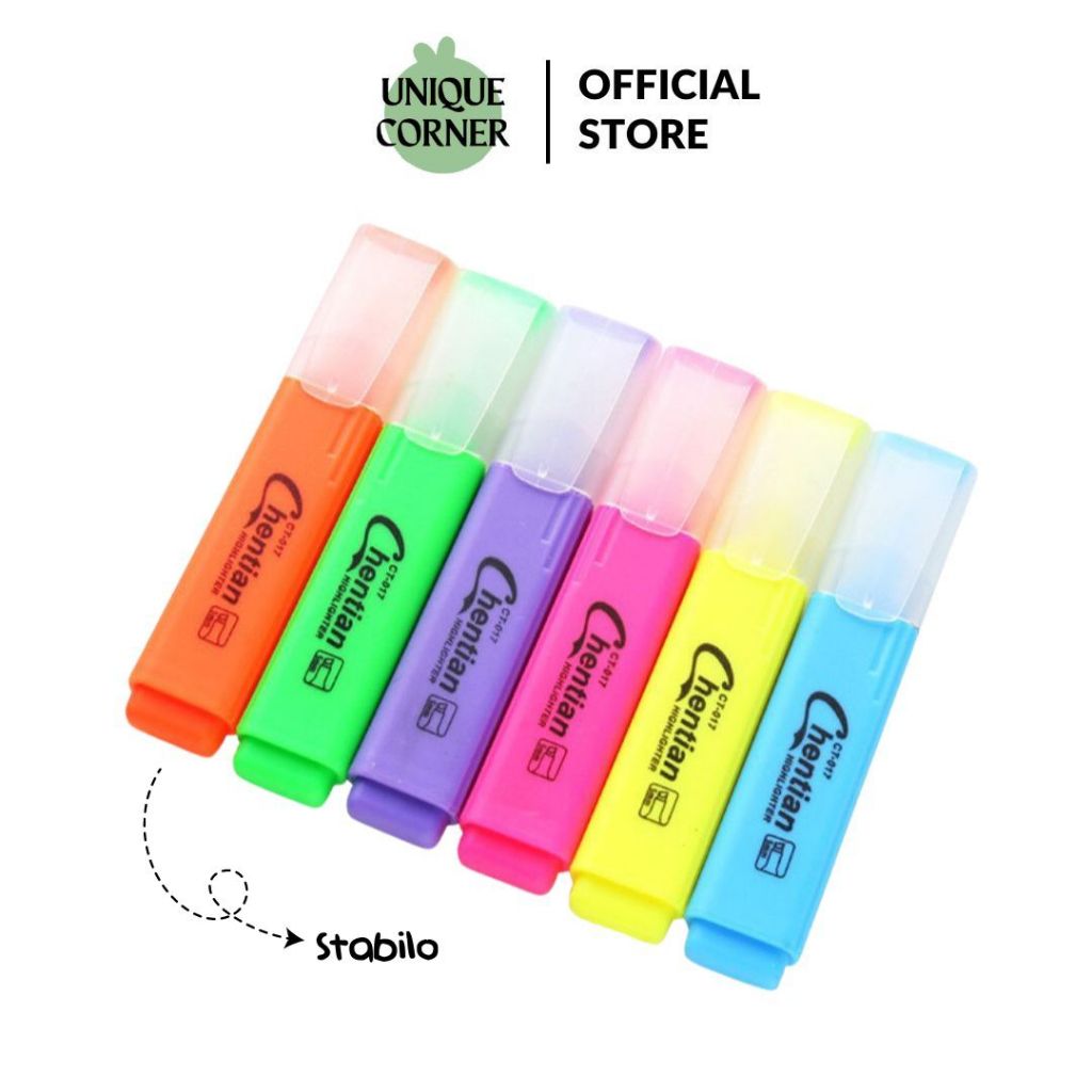 

UQ Stabilo Highlighter Spidol Penanda Warna Warni Neon Sekolah Kantor STY7005