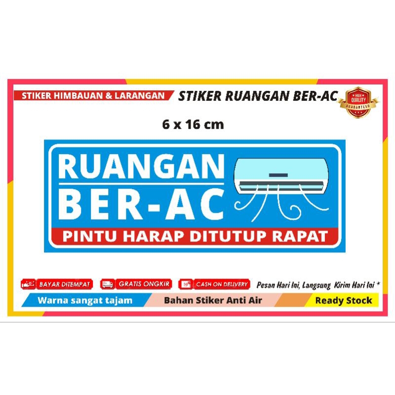 STIKER RUANGAN BER-AC