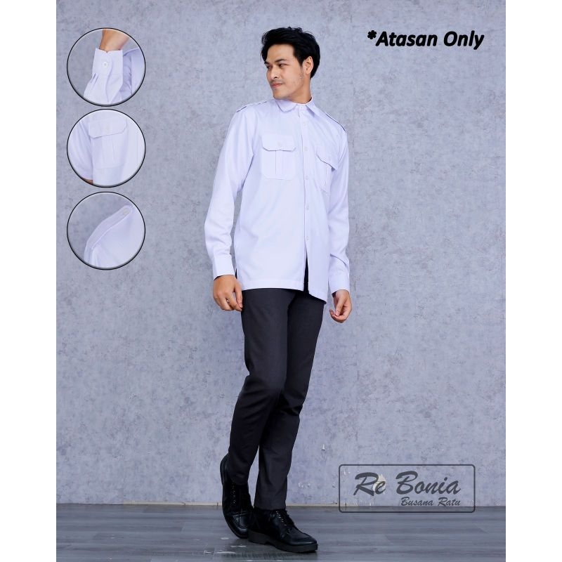 kemeja pria seragam putih ASN seragam putih PNS kemeja putih pria baju Pemda ASN baju putih