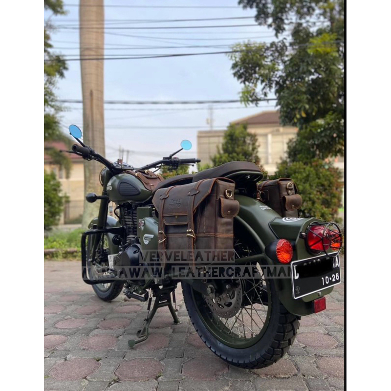royal enfield, sidebag +side rack, royal enfield, classic
