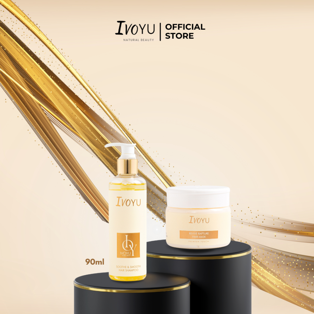 Ivoyu - Shoote & Smooth Hair Shampoo 90ml  + Ivoyu - Revive Rapture Hair Mask 150ml
