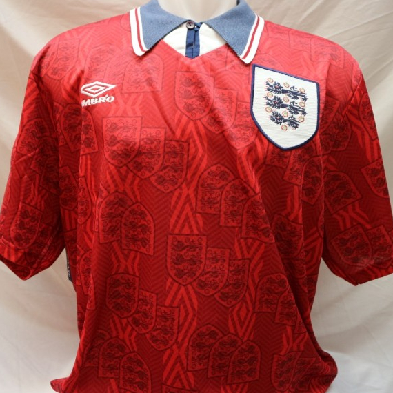 Jersey Original England Inggris Away World Cup 1994 Rare Retro Vintage Classic