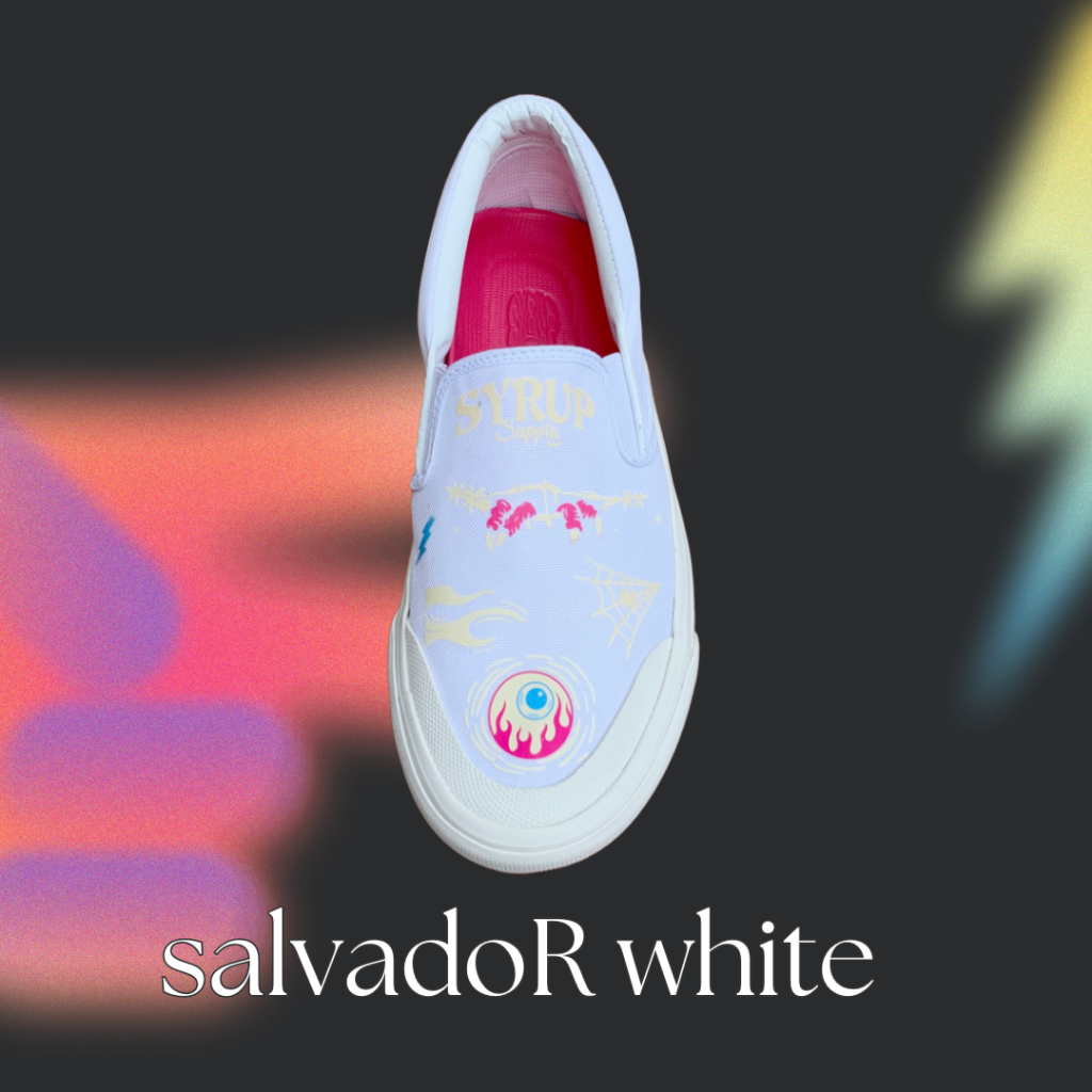 Syrup supply Official | slip on Salvador White | sepatu slip on | sneaker | sepatu unisex