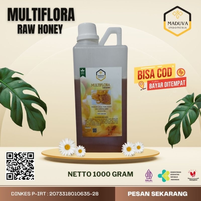 

Madu Mentah Multiflora Asli Lereng Hutan Gunung Muria Dan Berlegalitas Netto 1000 Gram Jirigen