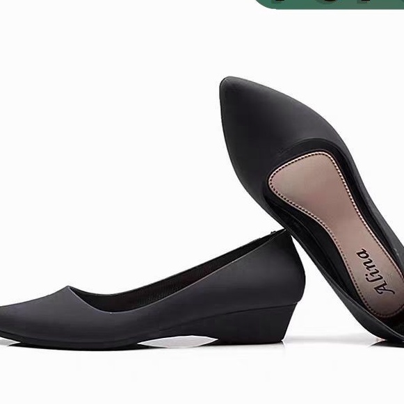 FG2 FUFU Sepatu Wedges Karet Sepatu Pantofel Hak Tinggi Polos AntiSlip  Gio Saverino Sepatu Wedges W