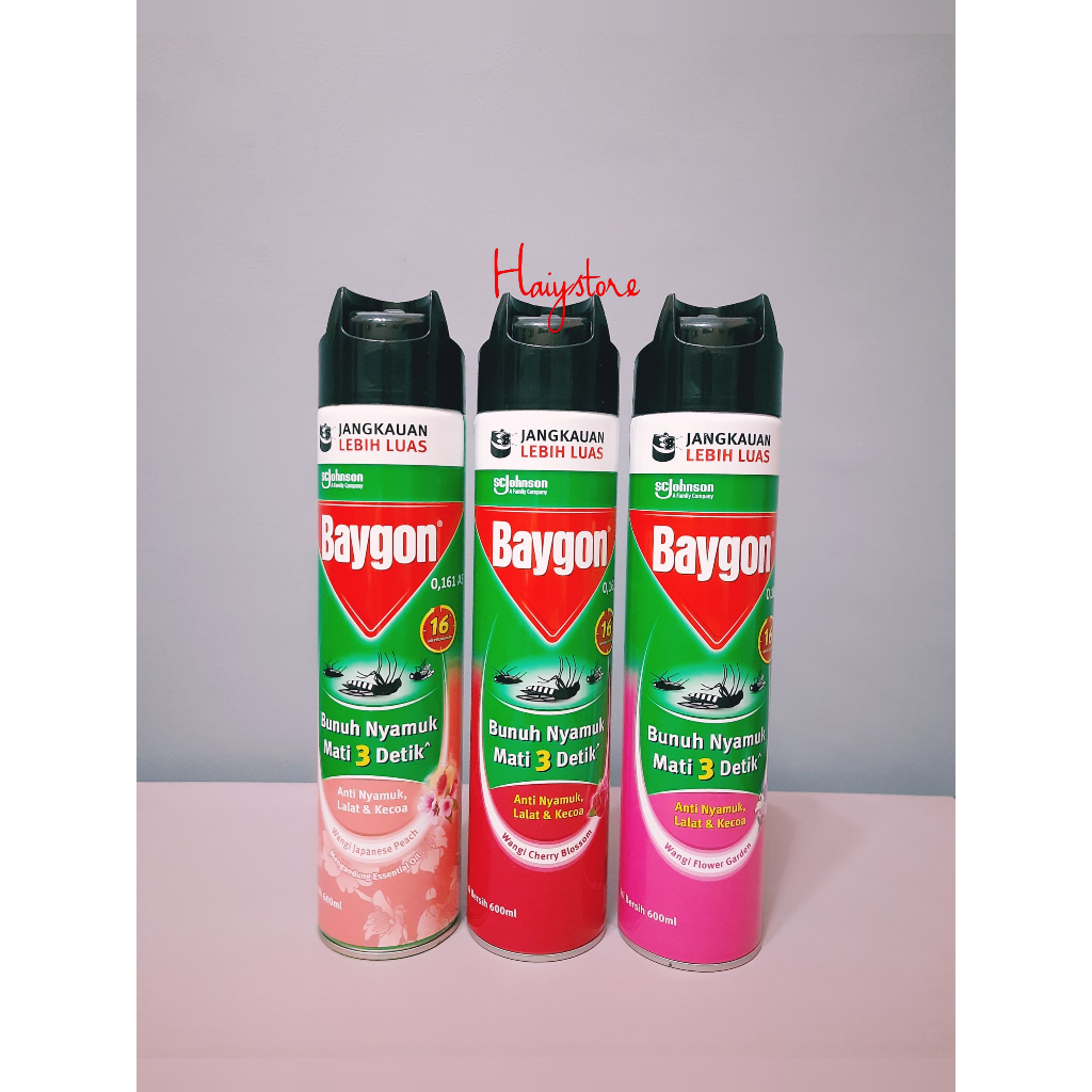 HS // Baygon 600ml/ Baygon Flower Garden 600ml/ Baygon Cherry blossom 600ml