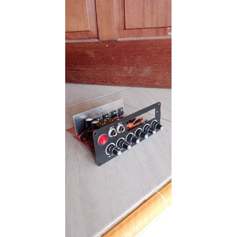 Kit aktif speaker stereo lengkap rangkaian mic echo dan tone control extra filter subwofer