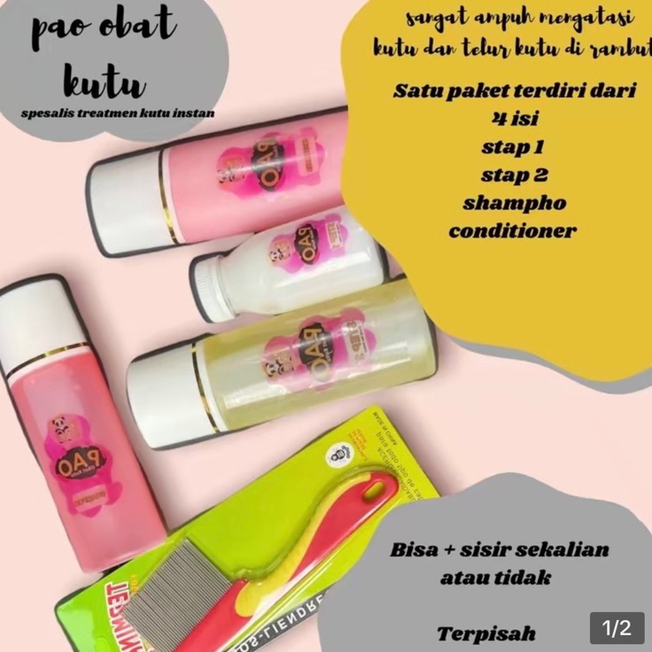 Dijamin Aman  Pao obat kutu kemasan lama kecil BPOM BISA COD OBAT KUTU INSTAN