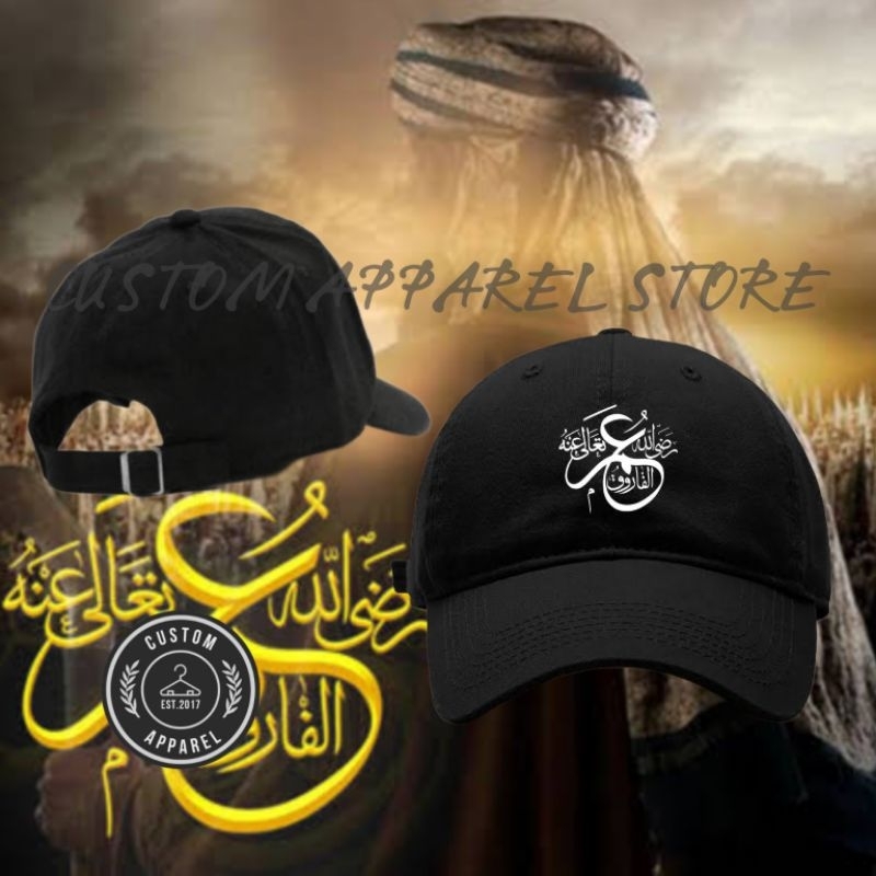 Topi Baseball Cap -Islami Kaligrafi Umar Bin Khattab