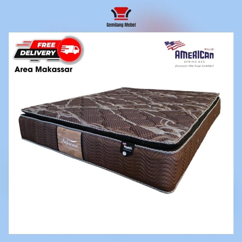 Springbed American pillotop l Matras American l Springbed Makassar