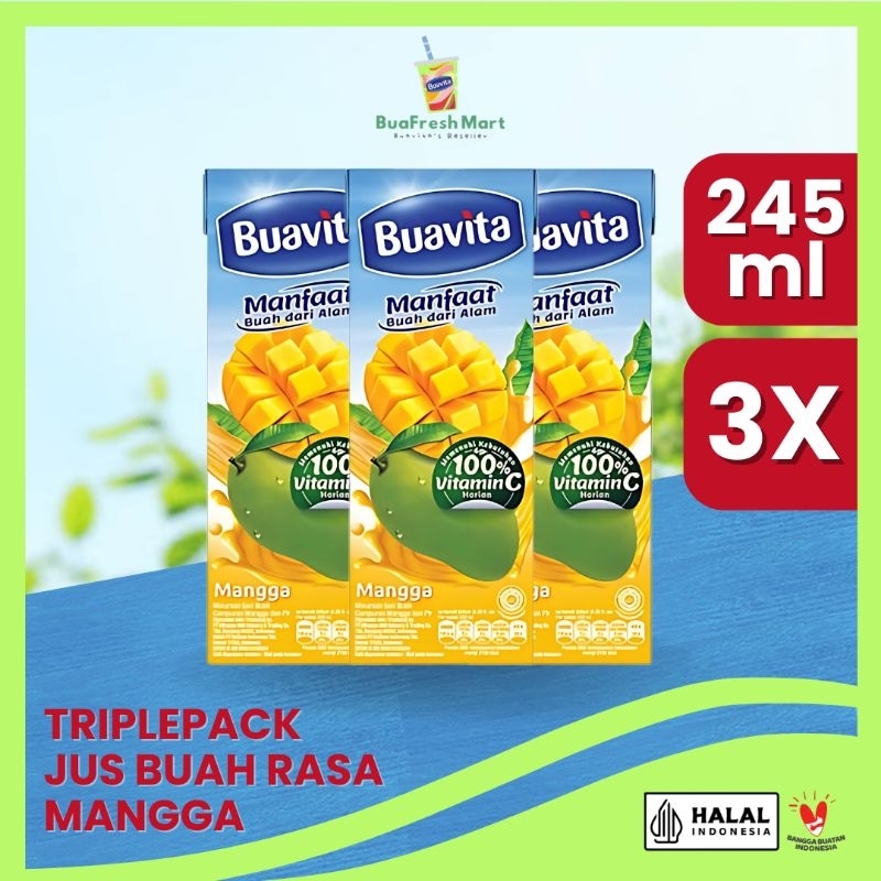 

Buavita Triplepack Rasa Mangga 245 ml