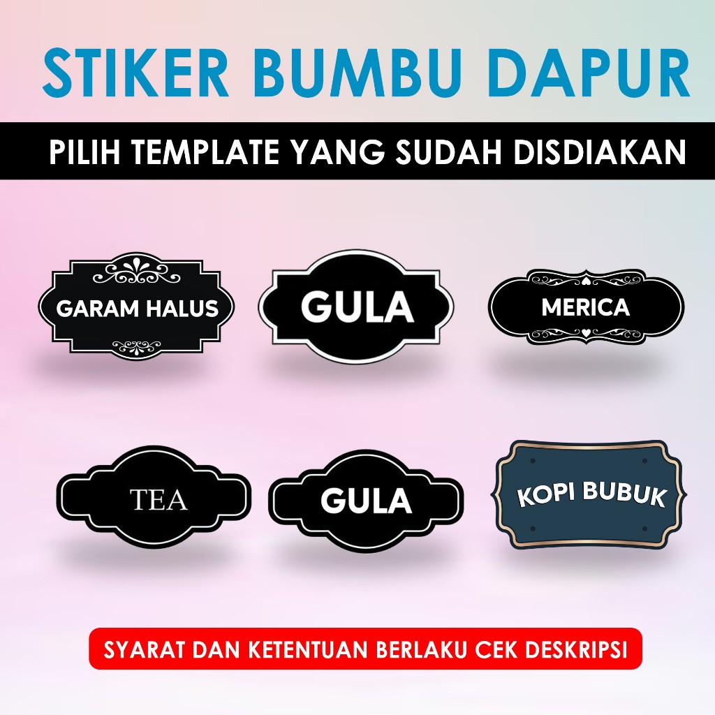 

STIKER BUMBU DAPUR LABEL BUMBU ANTI AIR, BISA DICUCI ISI