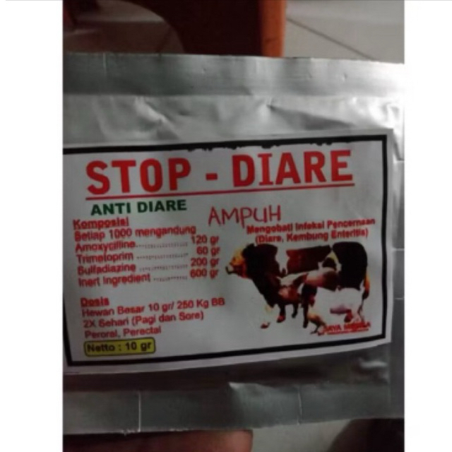 STOP DIARE ANTI DIARE UNTUK HEWAN SAPI KERBAU KAMBING KUDA