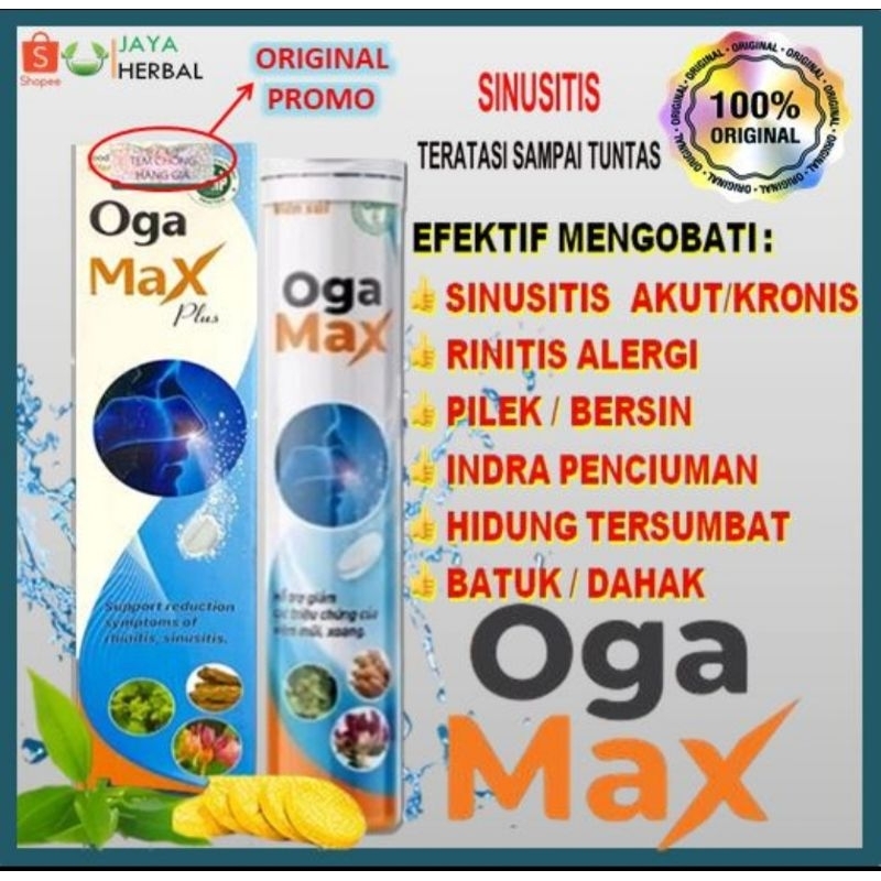 OGAMAX PLUS Obat Sinusitis, Rinitis Alergi, Pilek, Herbal Original