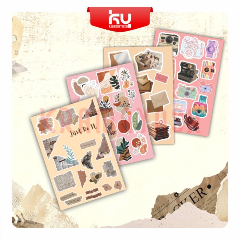 

Sticker Pack Aesthetic / Sticker Tumblr Retro Vintage Dekorasi Scrapbook Journal