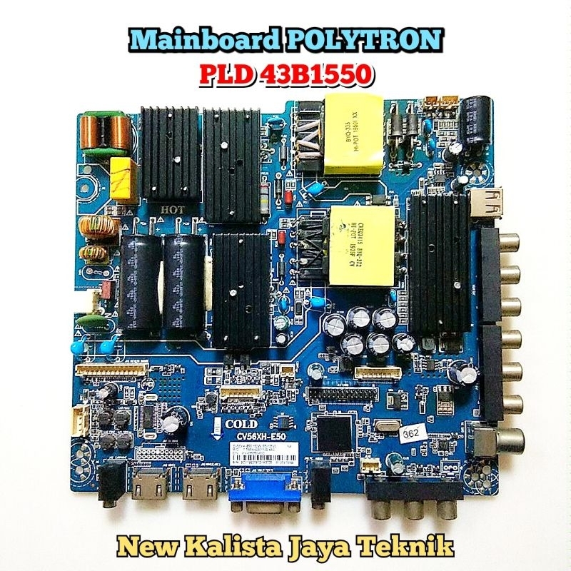 MAINBOARD TV POLYTRON 43B1550 ORIGINAL CV56XH-E50 MB PLD 43B1550 MOTHERBOARD TV PLD43B1550 MB POLYTR