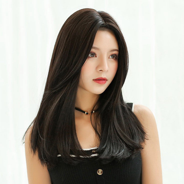 Super Harga  Wig 788  Rambut Palsu Wanita Lurus Panjang HItam Coklat Terang Coklat Gelap Wig Wanita 
