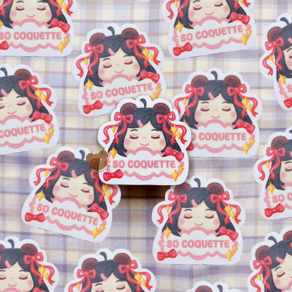 

[creckers.id] Sticker Lucu Zizi So Coquette Sticker Laptop Satuan