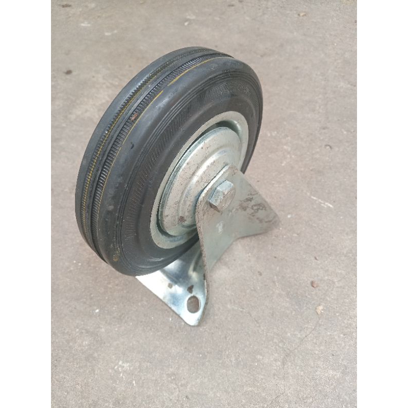 roda lori 6inch/roda troley 1an/roda karet hitam