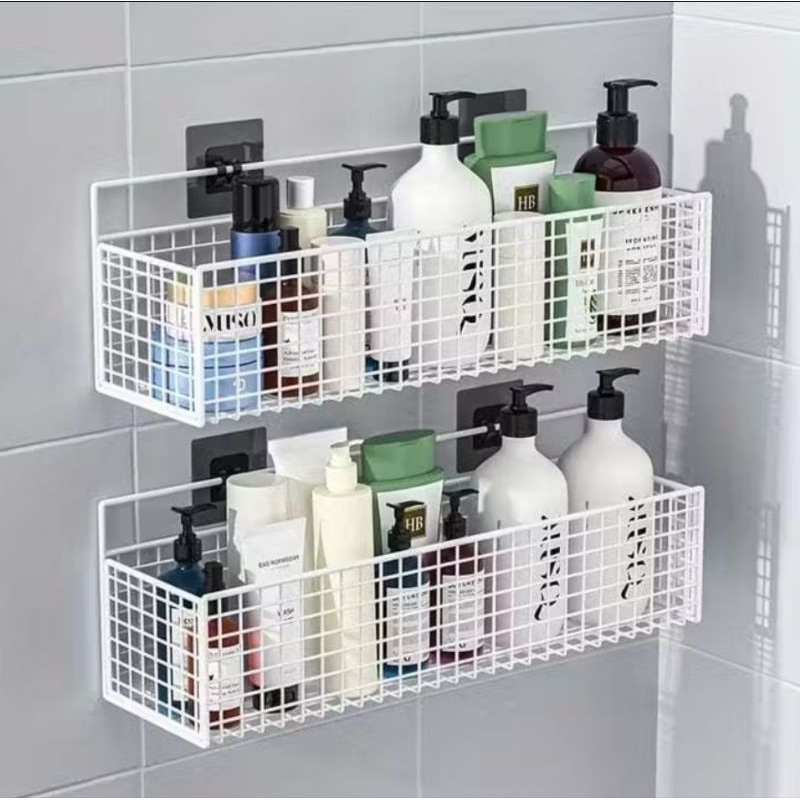 Rak Kranjang Besi Kamar Mandi Dapur/Storage Rak Kranjang Besi Anti Karat