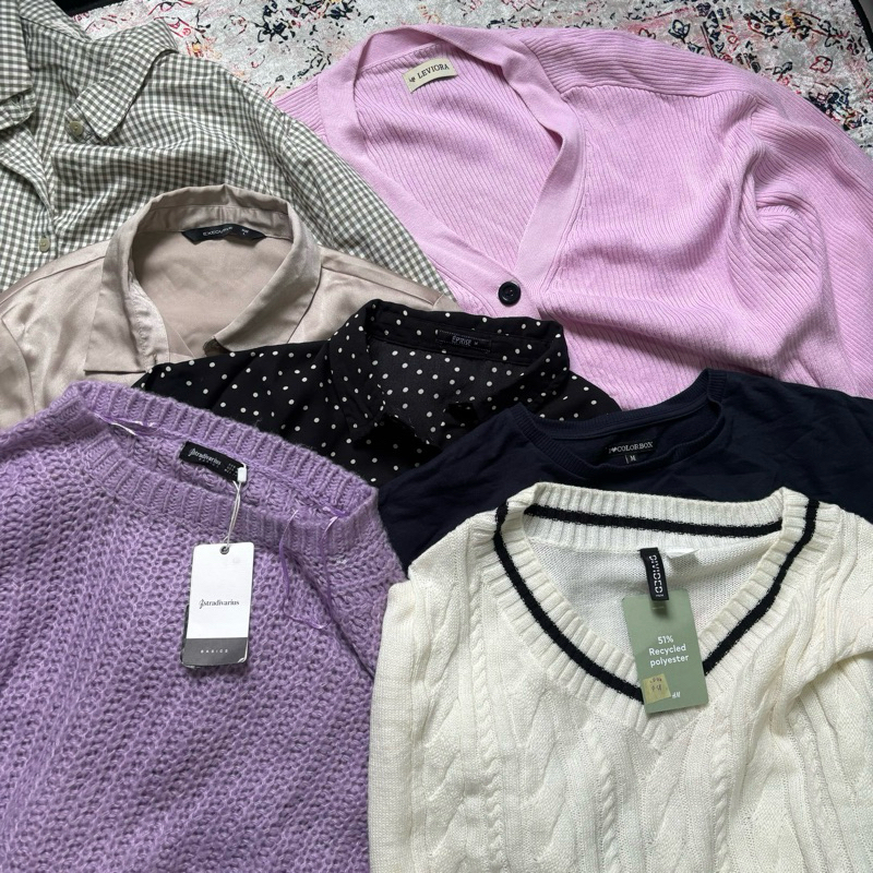 PRELOVED BAJU ATASAN KEMEJA CARDIGAN HNM STRADIVATIUS COLORBOX LEVIORA SAYKARRA THE EXECUTIVE EPRISE