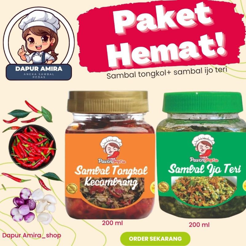 

paket sambal ijo teri + sambal tongkol