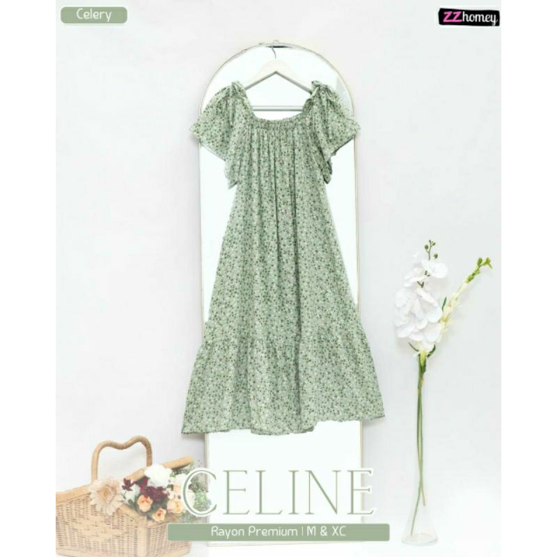 Daster Readystok Celine by Zzhomey Grosir Homedress Rayon Murah
