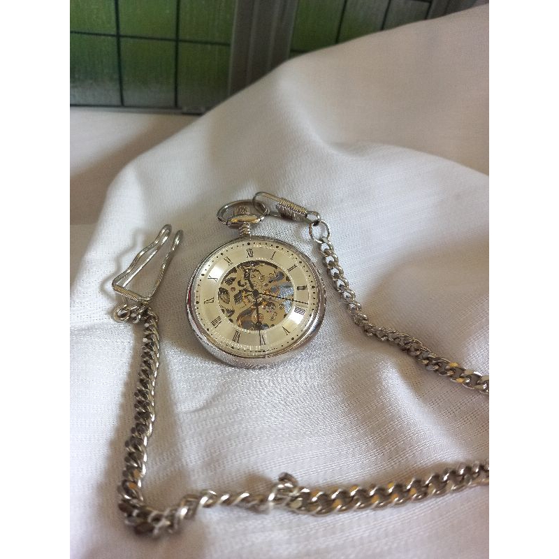 jj03094 skeleton pocket watch