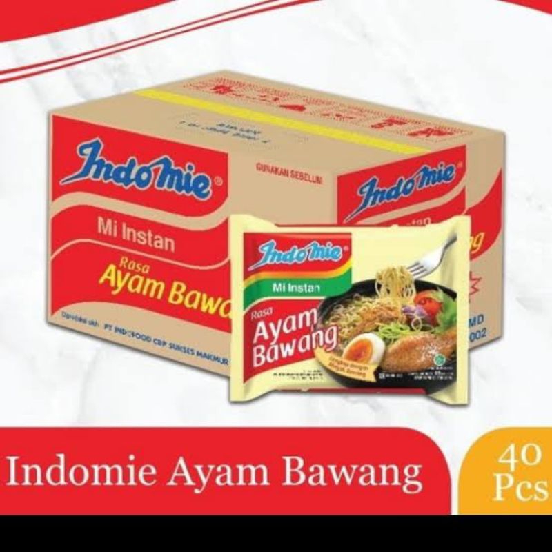 

Indomie kuah ayam bawang 1 dus isi 40 bungkus / Indomie ayam bawang 1 dus murah