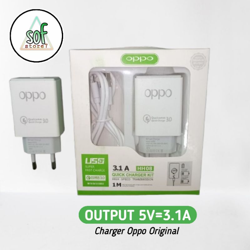 Charger Oppo Original Vooc Fast Charging 5V 3.1 A