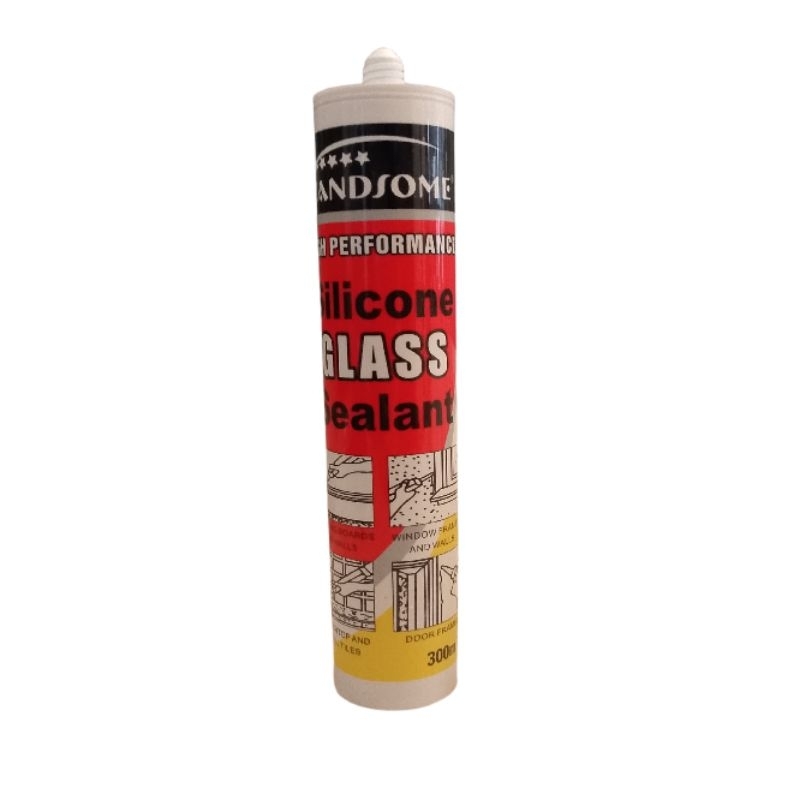 (Clear) Lem Sealant Handsome 300 ml l Lem Tembak l Lem Kaca Aquarium Silikon
