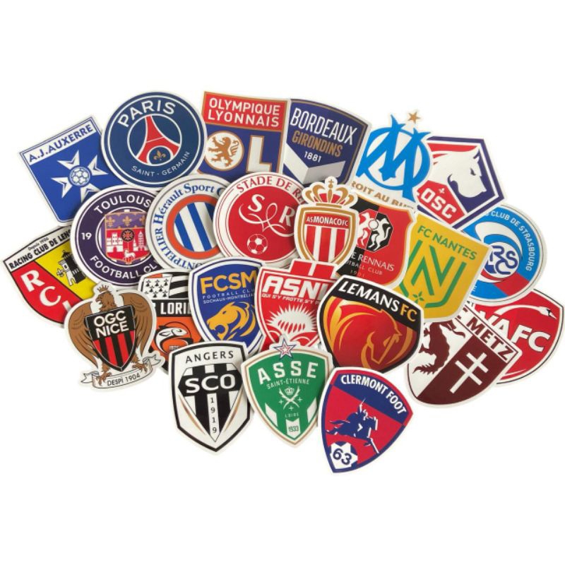 

Stiker pack 20pcs waterproof anti sobek tim bola football liga prancis all tim