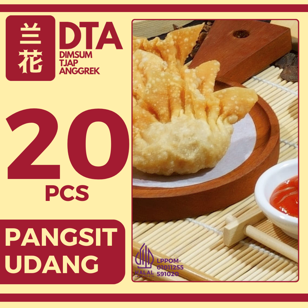 

Dimsum Premium Pangsit Udang Goreng isi 20 pcs di Kota Bandung Halal (Frozen/Fresh) (BISA KIRIM LUAR KOTA)