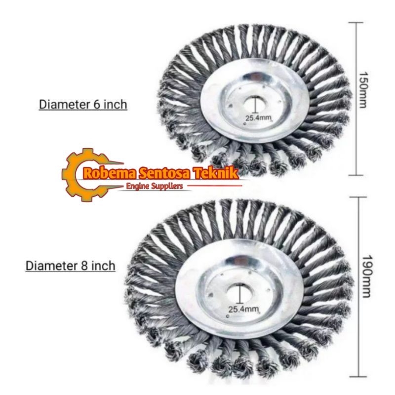 Mata Pisau Mesin Potong Rumput Pisau Sikat Kawat Baja