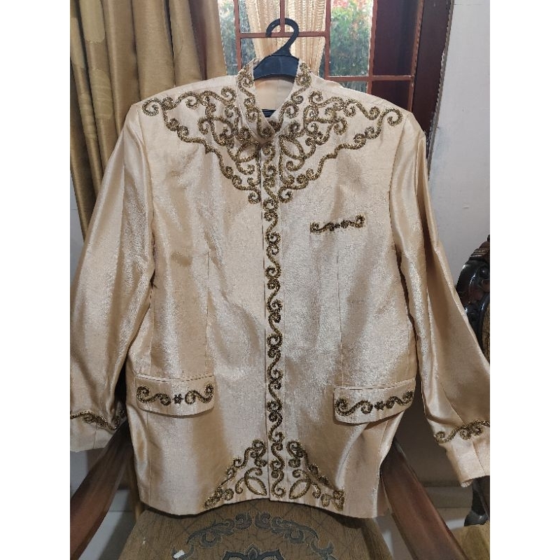 Beskap Pria Emas size XXL Preloved