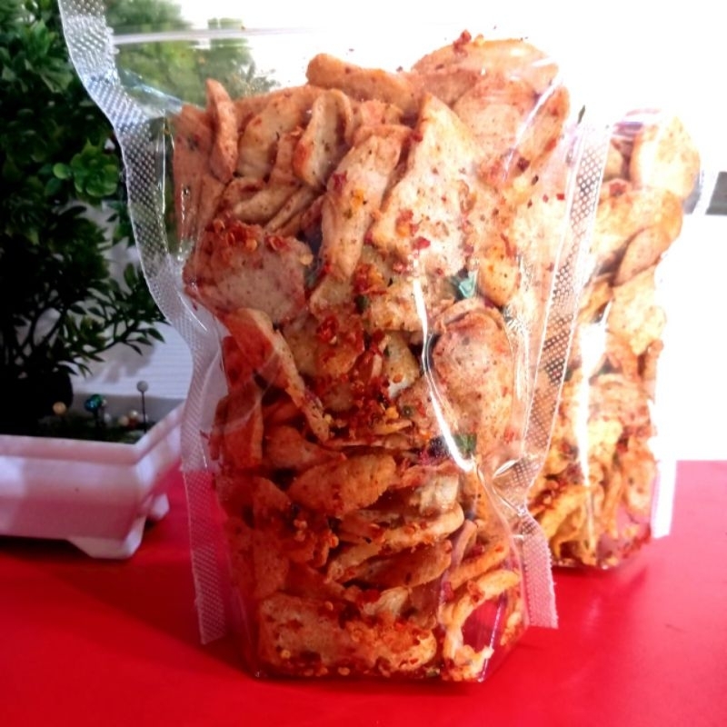 

Keripik Basreng Pedas Daun Jeruk 250gr basreng Pipih Balado Kering Pdas Gurih dan Original