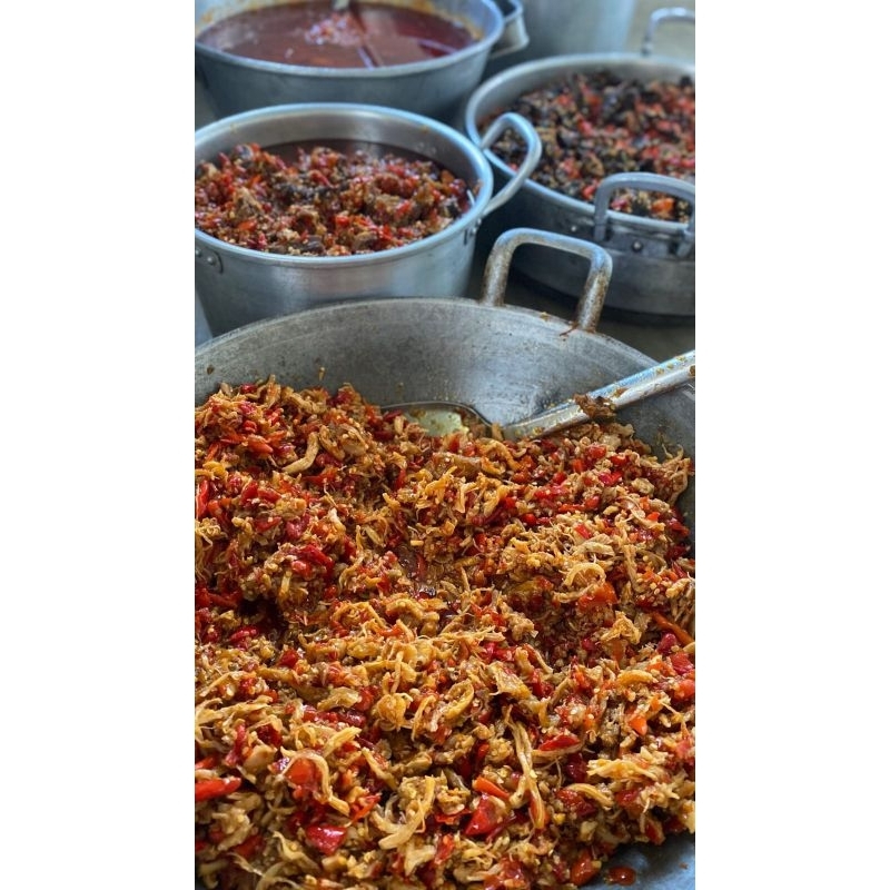 

Sambal dadak ayam suwir kemasan botol 250gr isi full