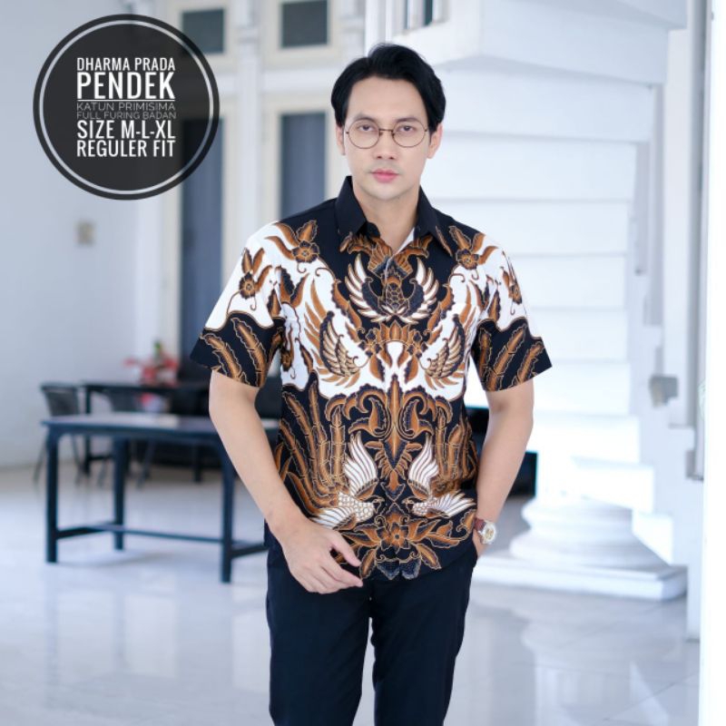 DARMA PRADA PUTIH BATIK PRIA KEMEJA BATIK PRIA BATIK MODERN ATASAN BATIK BAJU BATIK KEMEJA BATIK PRI