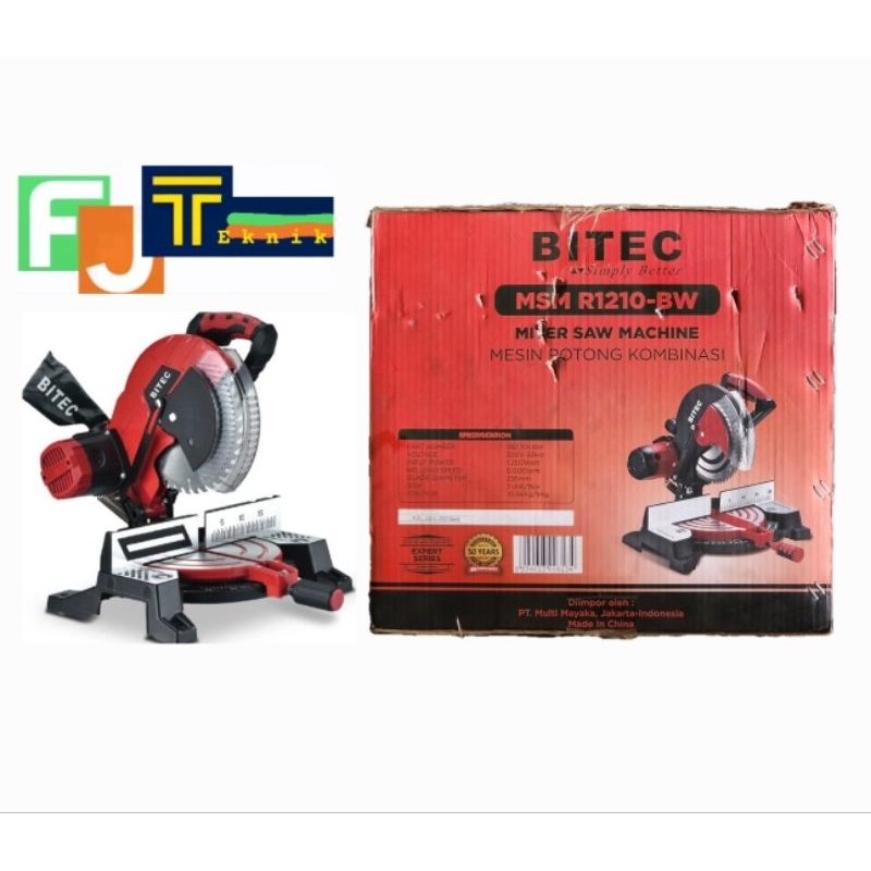 Mesin Potong Aluminium /Miter Saw 10 Inch BITEC MSM R1210-BW