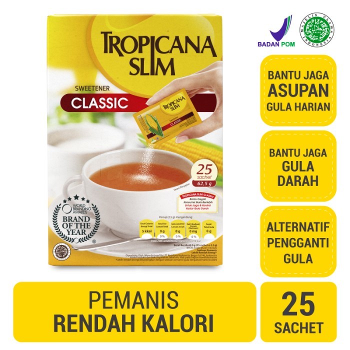 

TROPICANA SLIM SWEETENER CLASSIC 25 SACHET