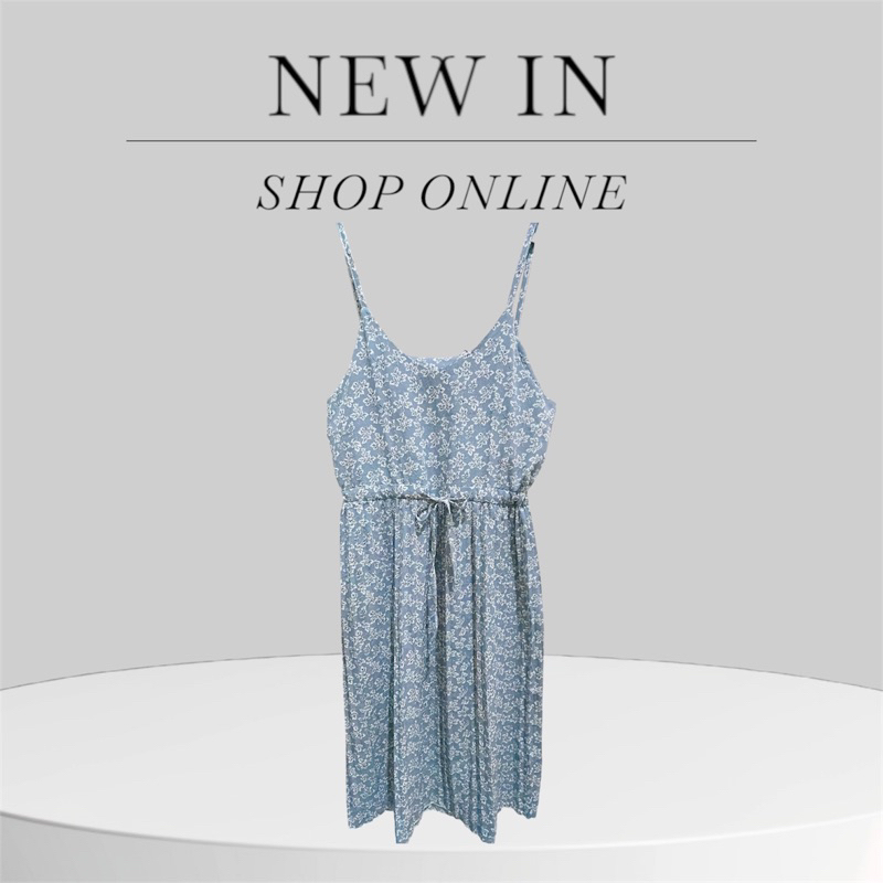 Preloved Dress Kutung Tali satu Plisket