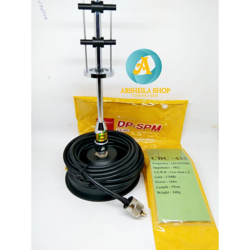 Paket Antena Radio Rig mobil dual Band bagus