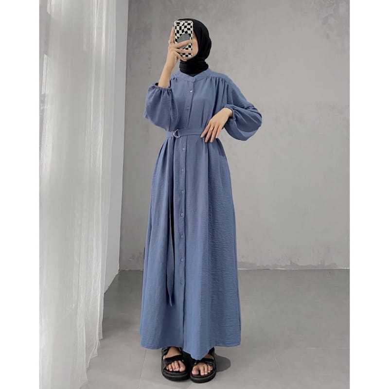 (COD) GAMIS WANITA KEKINIAN -GAMIS WANITA JUMBO TERBARU -BAJU GAMIS WANITA TERBARU BAHAN CRINCLE -BA