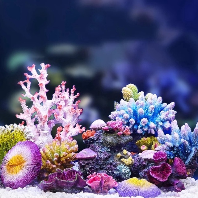 Serbu Promo fake coral aquarium ornamen terumbu karang laut aquarium karang laut aquarium terumbu ka
