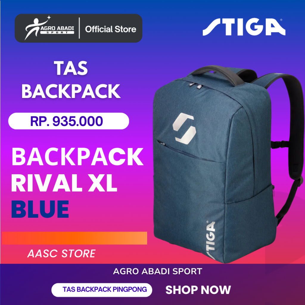 Tas Ransel Pingpong Sporty -Original STIGA Backpack RIVAL BLUE GREEN