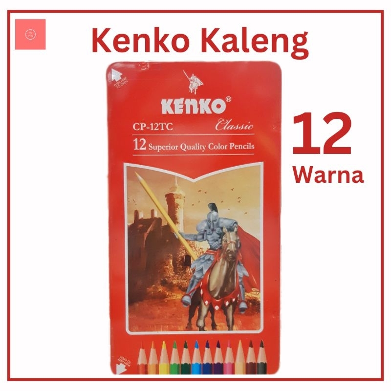 

RB Pensil Warna KENKO Kaleng Tin Case Isi 12 / 24 Warna