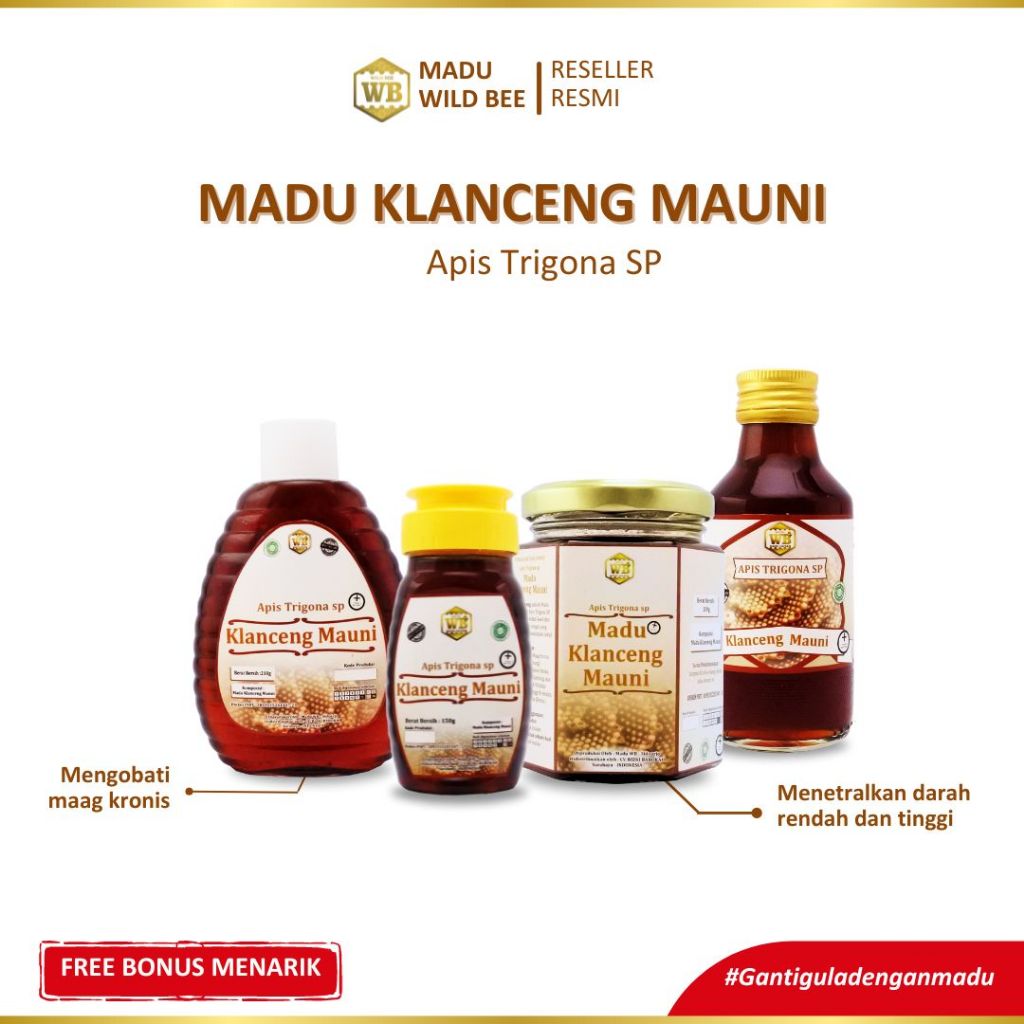 

[COD] Madu Klanceng Mauni / Lebah Apis Trigona - Wild Bee-kemasan try kit