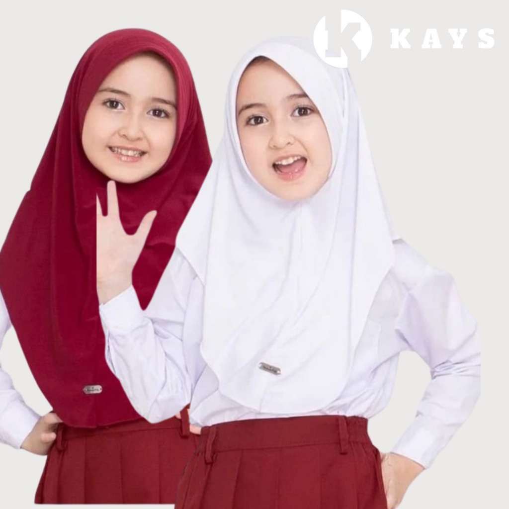 KAYS - Kerudung Anak Sekolah sd Instan Bahan Jersey