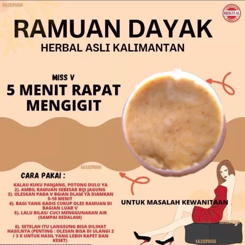 RAMUAN DAYAK HERBAL ASLI KALIMANTAN | Ramuan dayak perapat Miss V | Ramuan Bujang perawan